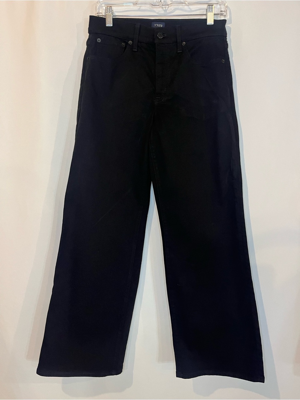 J.Crew Tall Black wide-leg cropped jean in all-day stretch - Picture 8 of 11